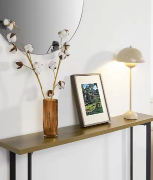 Industriële Consoletafel – Smal Design met Metalen Frame, 120 cm