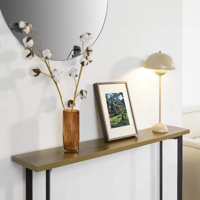 Industriële Consoletafel – Smal Design met Metalen Frame, 120 cm