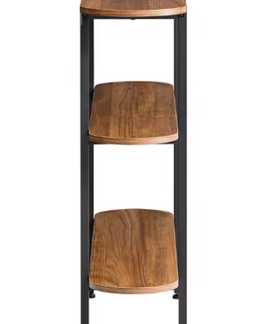 Industriële Consoletafel met 3 Open Vakken – Hout & Metaal, 110 cm