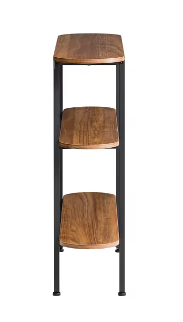 Industriële Consoletafel met 3 Open Vakken – Hout & Metaal, 110 cm