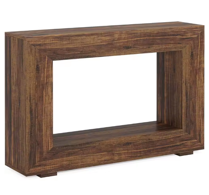 Luxe Rechthoekige Consoletafel – Uniek Design Vintage Hout