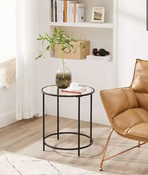 Ronde Bijzettafel van Gehard Glas – Modern & Robuust, Ø 50 cm
