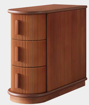 Massief Houten Bijzettafel met 3 Lades – Smal & Volledig Gemonteerd