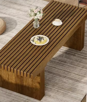 Rechthoekige salontafel 120 cm – bruin MDF met stevig frame