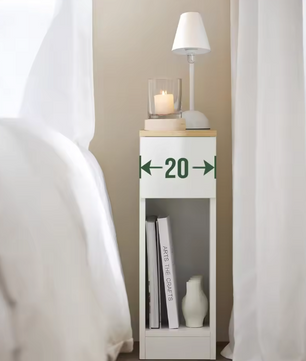 Set van 2 Smalle Nachtkastjes met Lade – Bijzettafels voor Bed of Bank, Modern en Ruimtebesparend