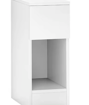 Wit Nachtkastje met Lade & Open Vakken – Modern & Compact