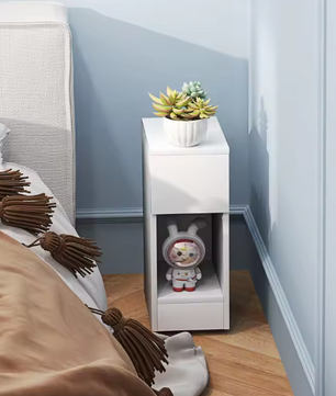 Wit Nachtkastje met Lade & Open Vakken – Modern & Compact