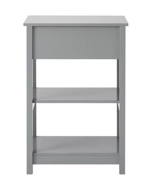 Bijzettafel met Lade & 2 Planken – Nachtkastje van MDF, Modern en Compact