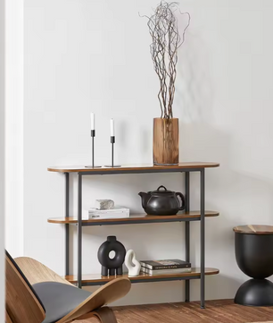 Smal dressoir 110 cm – haltafel met 3 open opbergvakken
