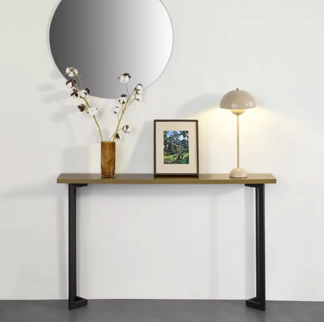 Industriële consoletafel 120 cm – smal met metalen frame