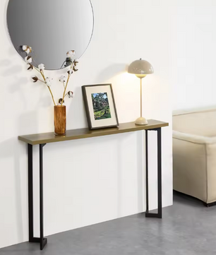 Industriële consoletafel 120 cm – smal met metalen frame