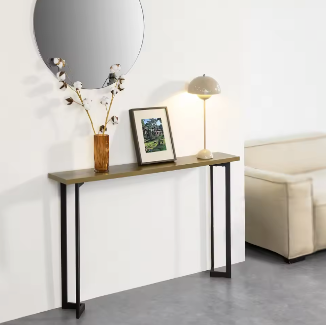 Industriële consoletafel 120 cm – smal met metalen frame