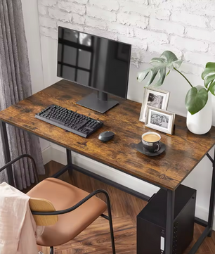 Industrieel bureau 120 cm – compact met metalen frame