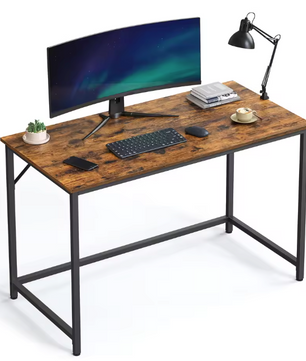 Industrieel bureau 120 cm – compact met metalen frame