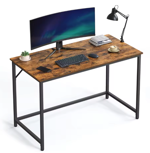 Industrieel bureau 120 cm – compact met metalen frame