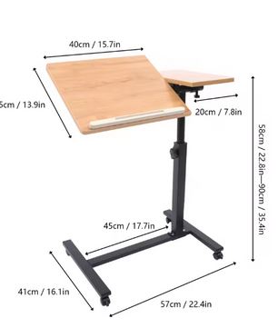 Verrijdbaar Laptopbureau – 360° Draaibaar & Verstelbaar Tafelblad
