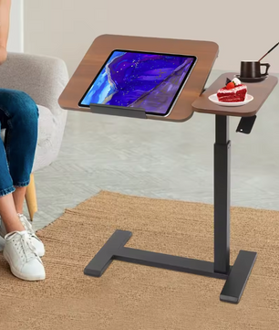 Verstelbare laptoptafel op wielen – staand bureau 66–104 cm