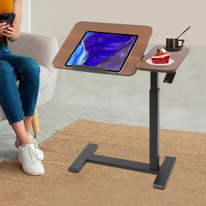 Verstelbare laptoptafel op wielen – staand bureau 66–104 cm