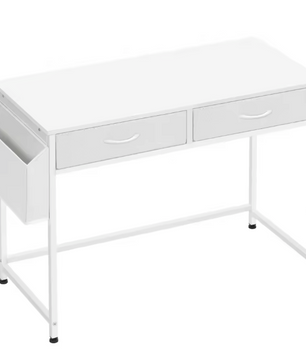 Wit Bureau met Laden & Opbergtas – Compact & Modern Werkstation