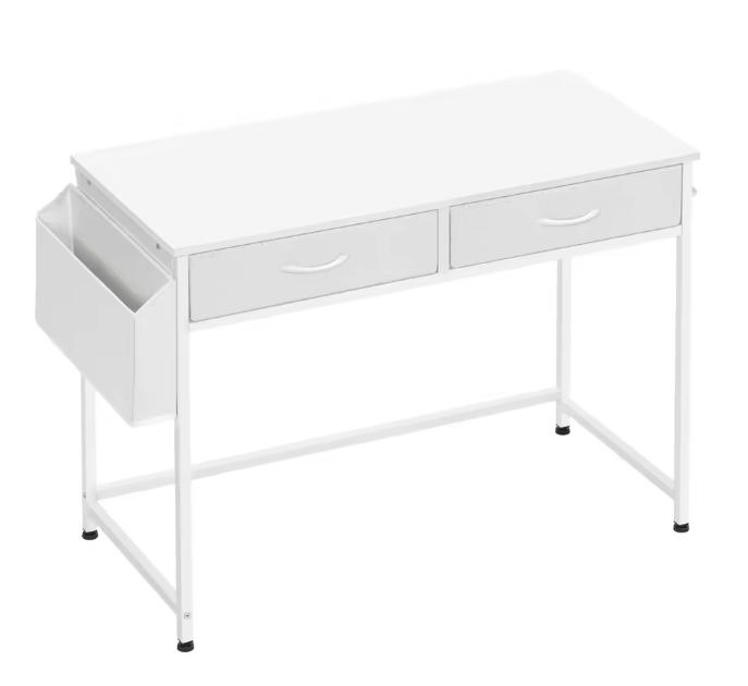 Wit Bureau met Laden & Opbergtas – Compact & Modern Werkstation