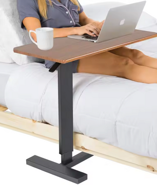 Verstelbare Overbed Tafel op Wielen – Industrieel Design & Multifunctioneel