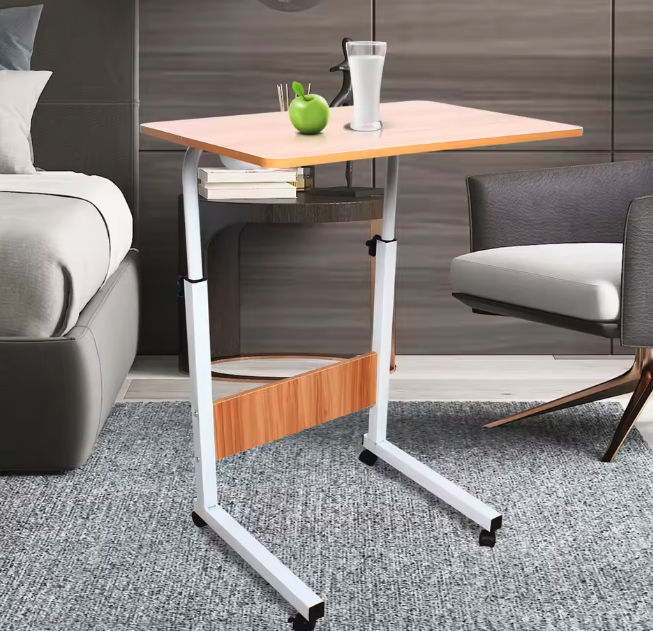 Verstelbaar Laptopbureau met Wielen – Mobiel en Multifunctioneel