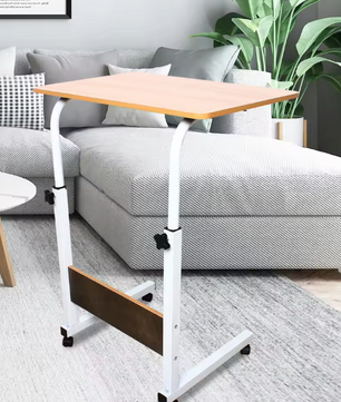 Verstelbaar Laptopbureau met Wielen – Mobiel en Multifunctioneel
