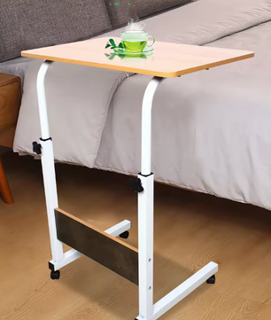 Verstelbaar Laptopbureau met Wielen – Mobiel en Multifunctioneel