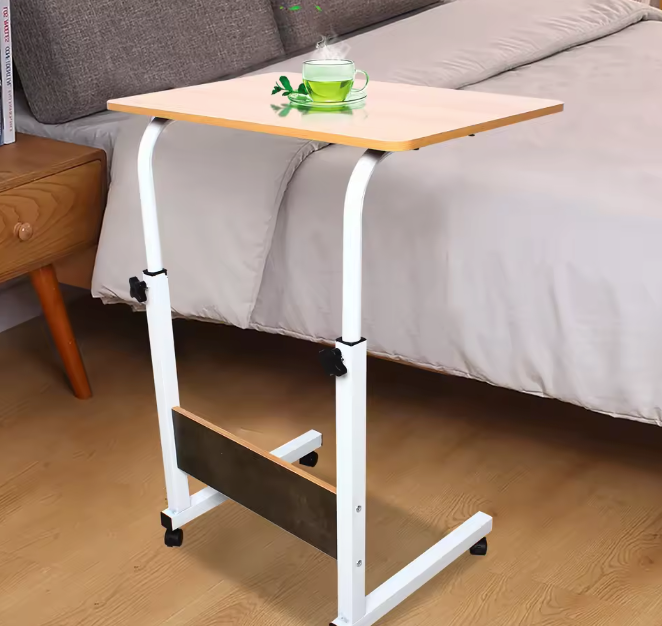 Verstelbaar Laptopbureau met Wielen – Mobiel en Multifunctioneel