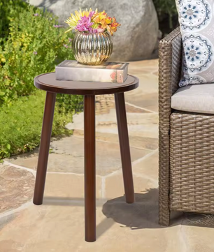 Set van 2 ronde bamboe plantenstandaards – 42 cm hoog