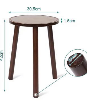 Set van 2 ronde bamboe plantenstandaards – 42 cm hoog