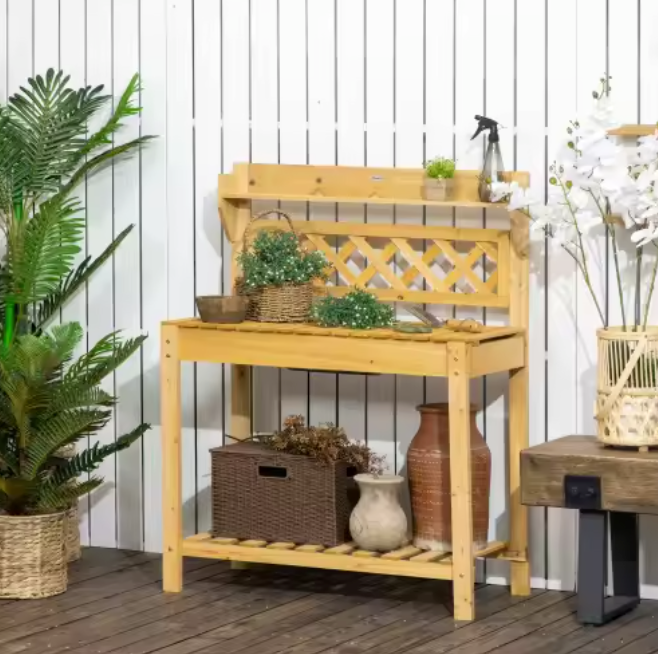 Tuintafel met spoelbak en uitschuifblad – 92×45×120 cm