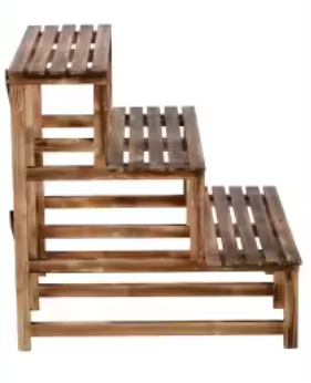 Plantenrek 3-laags dennenhout – voor tuin, balkon & terras