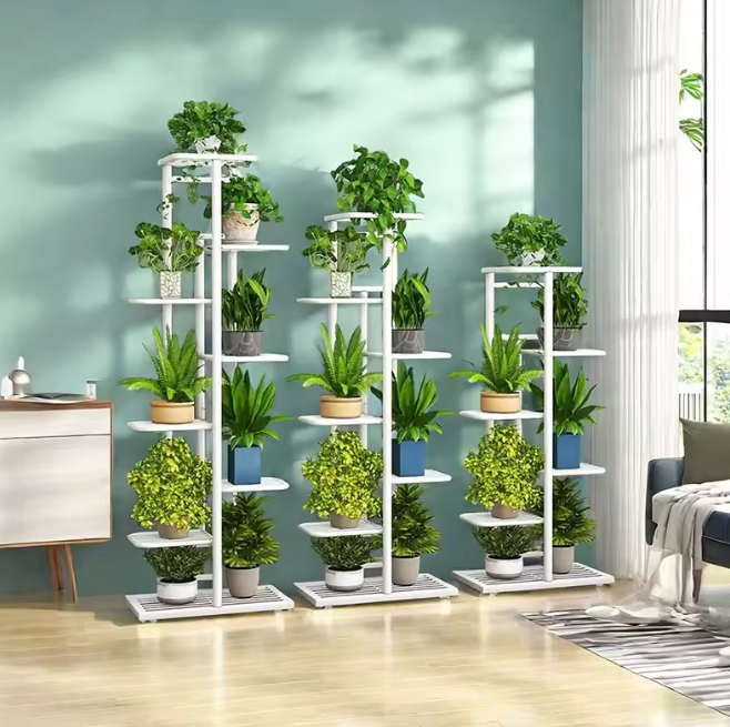 Bamworld 5-laags Plantenstandaard voor Bbinnen, Metalen Hoekplank voor Meerdere Planten, Gelaagde Keine Bloemenstandaard voor Terras, Tuin, Balkon, Woonkamer, Slaapkamer Bamworld 5-laags Plantenstandaard voor Bbinnen, Metalen Hoekplank voor Meerdere Planten, Gelaagde Keine Bloemenstandaard voor Terras, Tuin, Balkon, Woonkamer, Slaapkamer