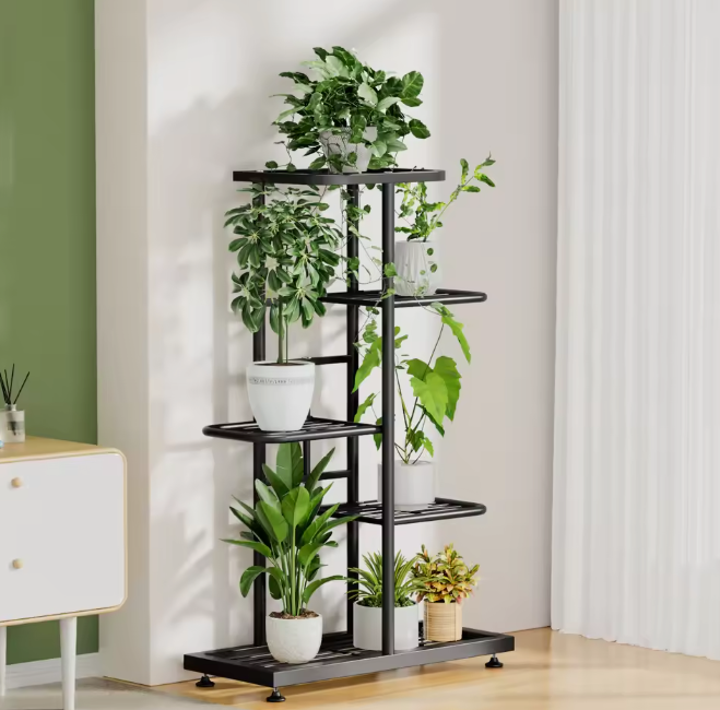 Metalen Bloemenstandaard met Meerdere Planken – Binnen & Buiten