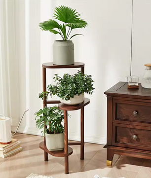 3-laags plantenrek hoog model – bamboe hoekstandaard