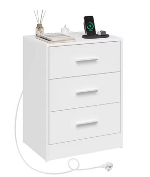 Nachtkastje met Oplaadstation – 3 Lades, USB & Type-C Poort