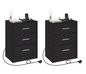 Nachtkastje met Oplaadstation – 3 Lades, USB & Type-C Poort