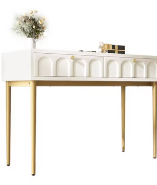 Ladekast met 2 Lades – Crèmewit Highboard van 76,5 cm Hoog