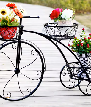 Fiets plantenstandaard smeedijzer – 3-laags decorrek
