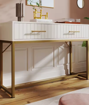 Witte opbergkast met 2 lades – modern design 100×45×75 cm