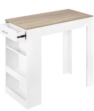 Bartafel met lade en wijnrek – 100×100×50 cm opbergtafel