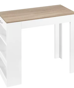 Bartafel met lade en wijnrek – 100×100×50 cm opbergtafel
