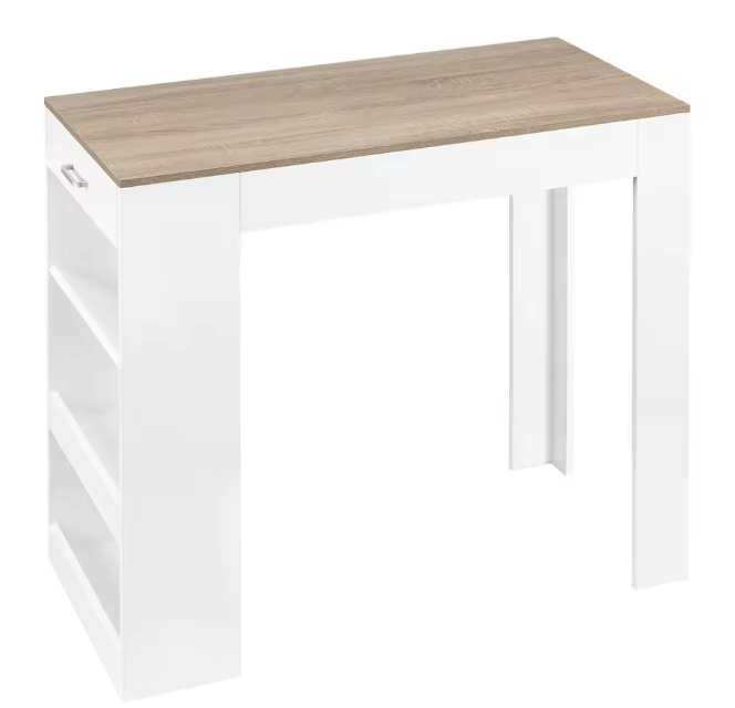 Bartafel met lade en wijnrek – 100×100×50 cm opbergtafel