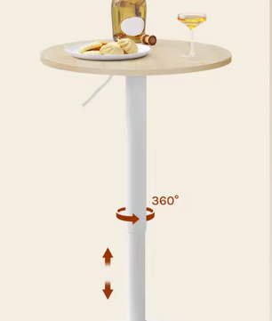 Ronde draaibare bartafel – in hoogte verstelbaar 52 cm
