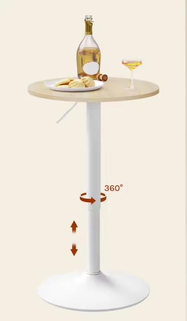 Ronde draaibare bartafel – in hoogte verstelbaar 52 cm