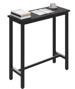 Rechthoekige bartafel 100 cm hoog met metalen frame