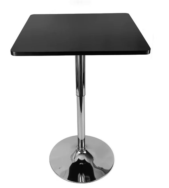 Vierkante verstelbare bartafel 70–90 cm met gaslift