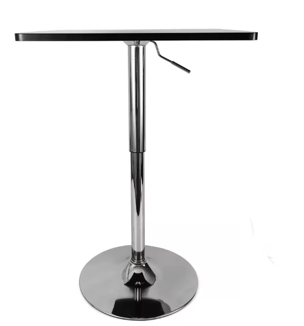 Vierkante verstelbare bartafel 70–90 cm met gaslift