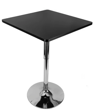 Vierkante verstelbare bartafel 70–90 cm met gaslift